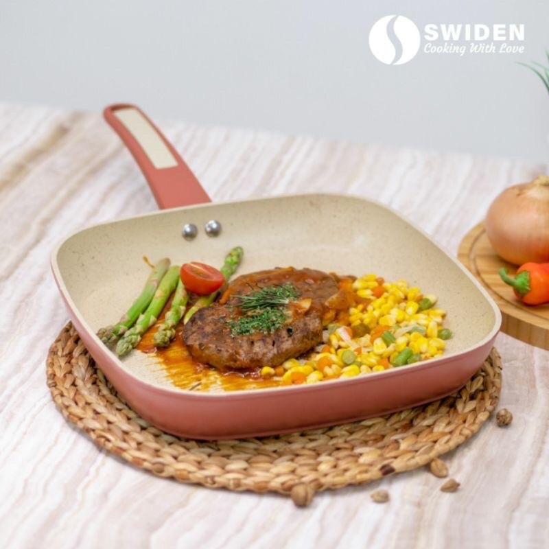 Red Diamond Cookware Square Grill Pan Set ORI by Swiden