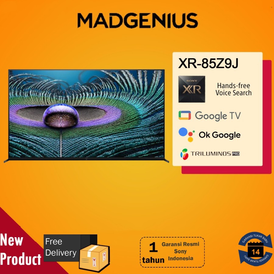 SONY XR-85Z9J Z9J BRAVIA XR MASTER Series Full Array LED 8K HDR Smart TV Google TV