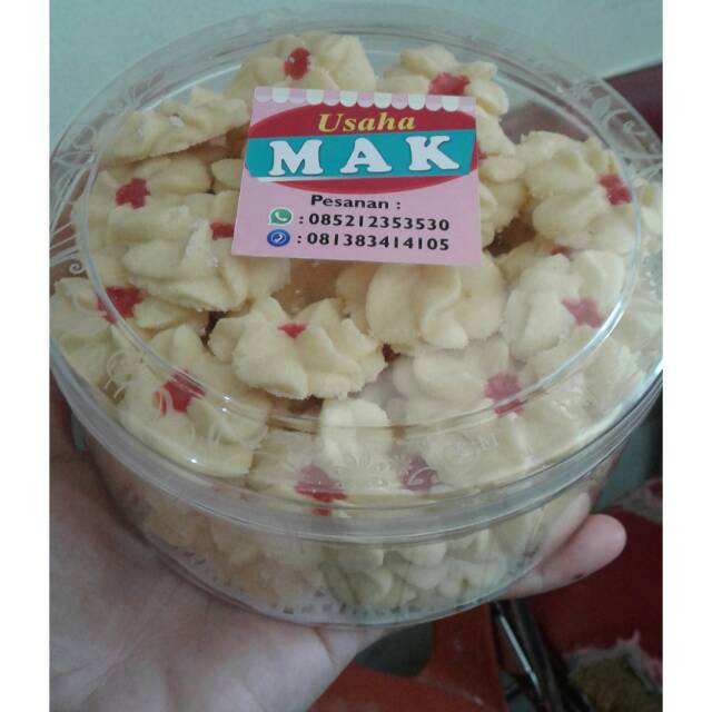 

Kue semprit strowberry 500gram