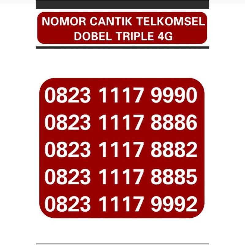NOMOR CANTIK TELKOMSEL SIMPATI DOBEL TRIPLE