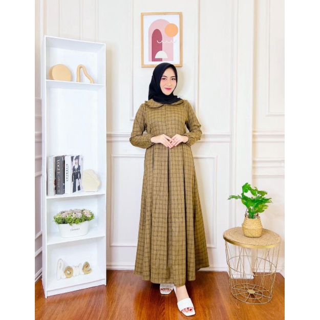 Nazkya Naura Kancing Dress Original Muslim