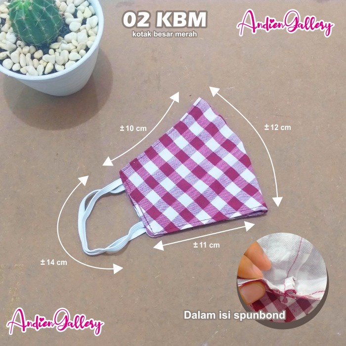 Masker katun 3 ply masker katun motif masker earloop wanita pria dewasa masker katun 3 lapis masker kain bisa dicuci