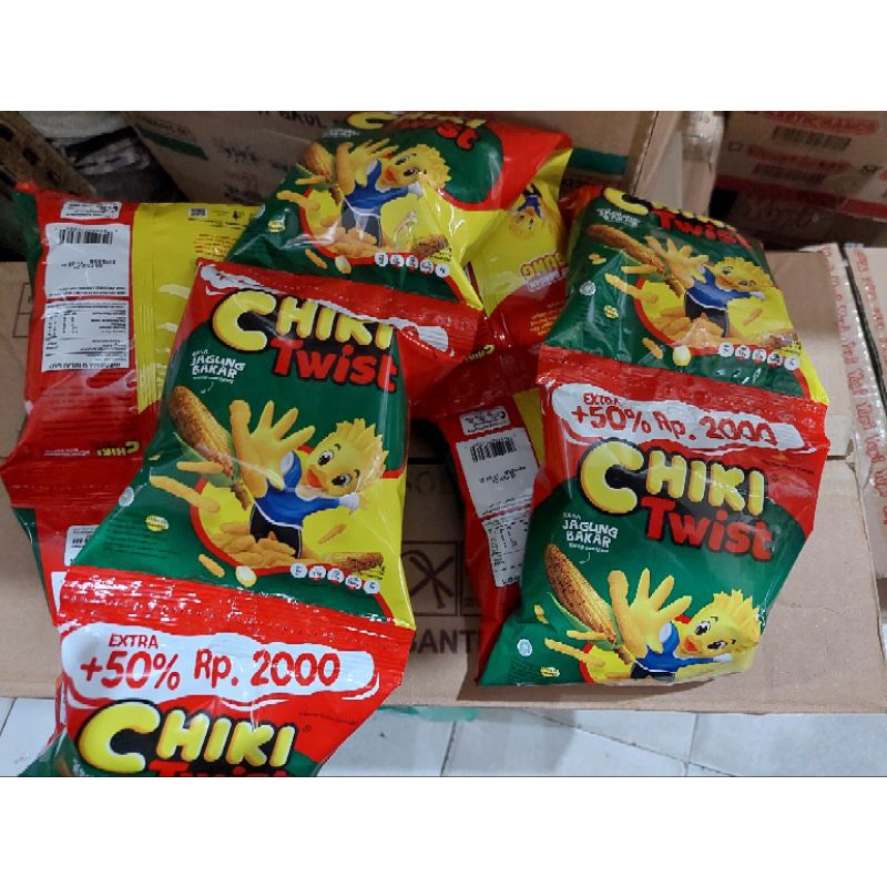 CHIKI TWIST BARU KEMASAN LEBIH BESAR pengganti cheetos 1 RENCENG ISI 10