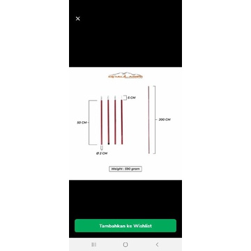 Tiang Flysheet Dhaulagiri Awning Pole Lebih kokoh kuat