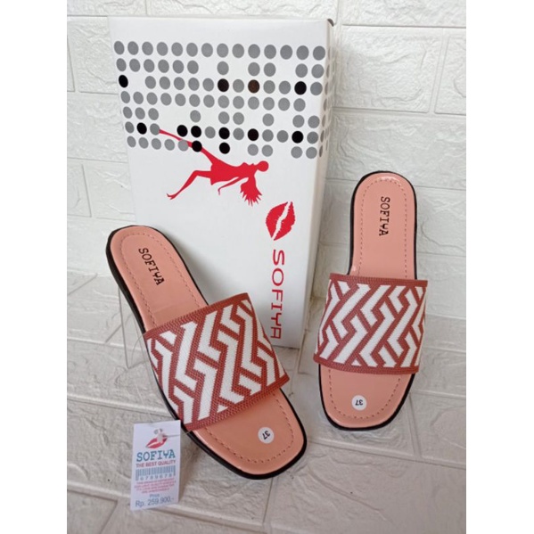 Sandal Slop Sofiya Teplek-Slop zig-zag