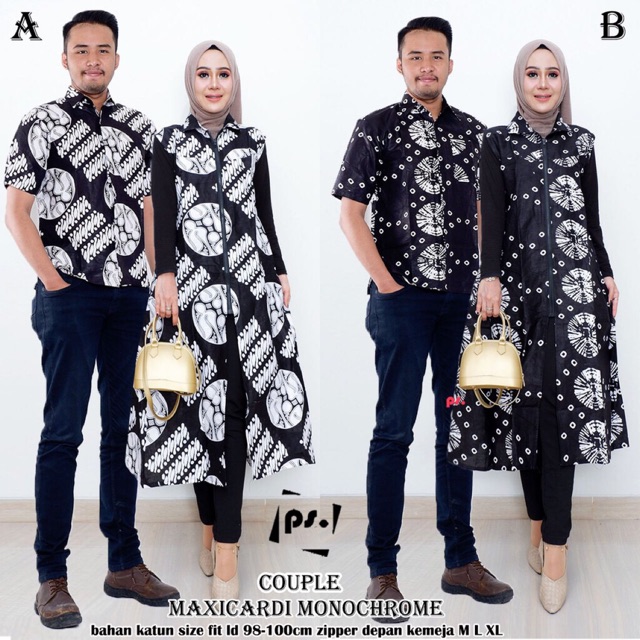 MAXI CARDI MONOCHROME / Cardi Batik Modern / Cardigan Batik Murmer / Outer Batik / Seragam Batik