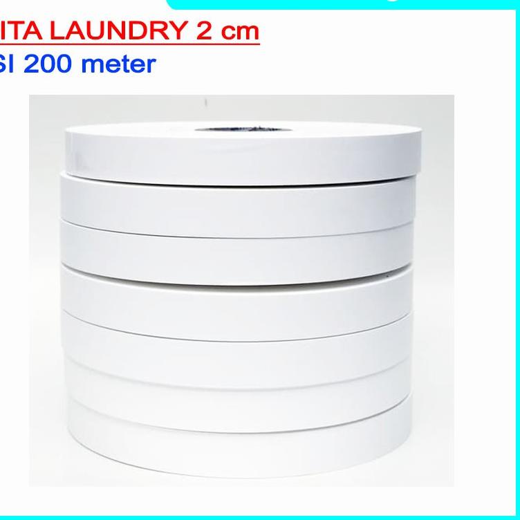 

RORA PITA LAUNDRY TAFFETA LABEL PENANDA ROLL KAIN KERTAS 20 mm 2 cm 200 meter 694ICDX