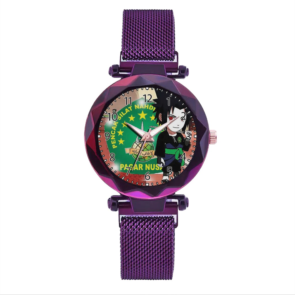 Jam Tangan Wanita Custom - PGNU PAGAR NUSA MOTIF 1 Free Box &amp; Batre Cadangan