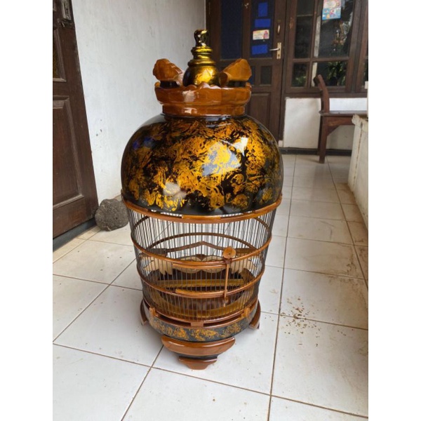 sangkar / kandang burung perkutut kayu jati