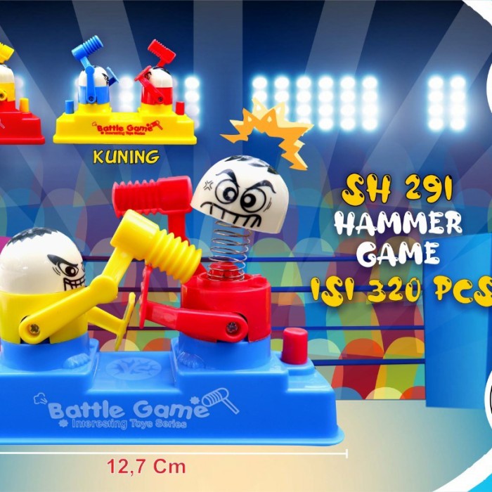 mainan anak mini battle game pukul-pukulan hammer battle / Mainan Pukul palu Hammering Contest Battle Game Family Game SH291