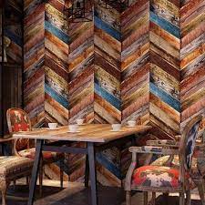 Wallpaper Dinding Murah / Wallpaper Sticker Motif Kayu Unik Segitiga 45cm x 9-10m