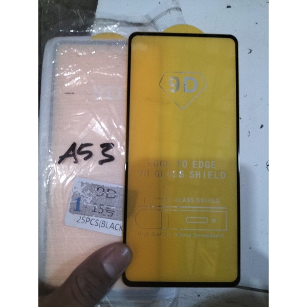 tempered glass full lapis hitam type HP Oppo A53/A33/A54