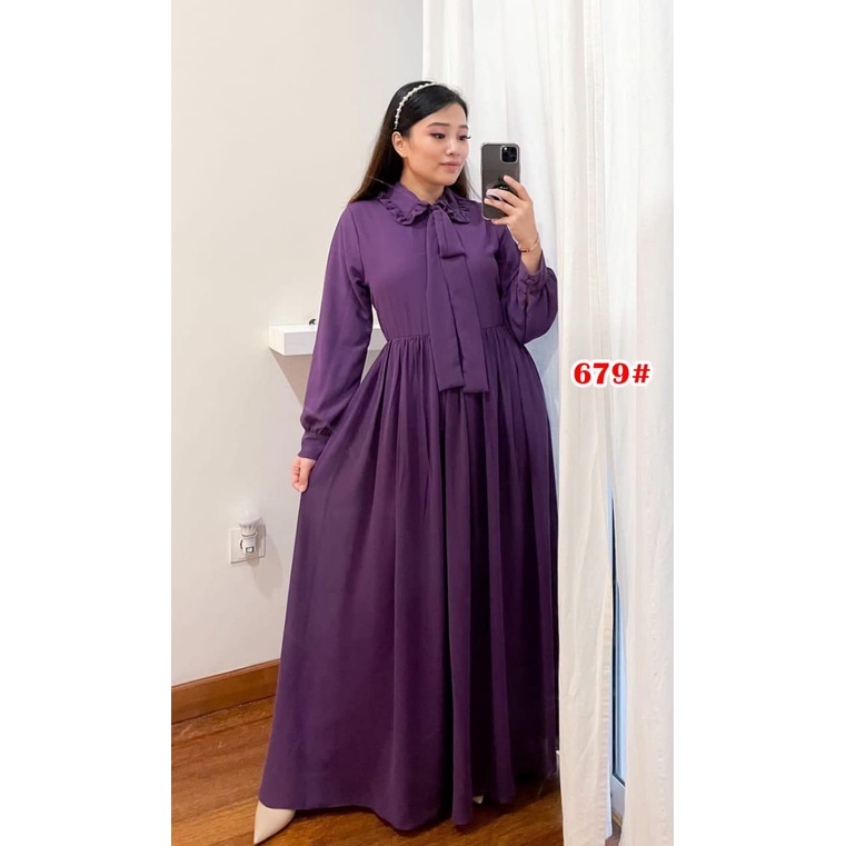 679#dress fashion muslim / baju dres maxi baju wanita/Gamis wanita/dress muslim