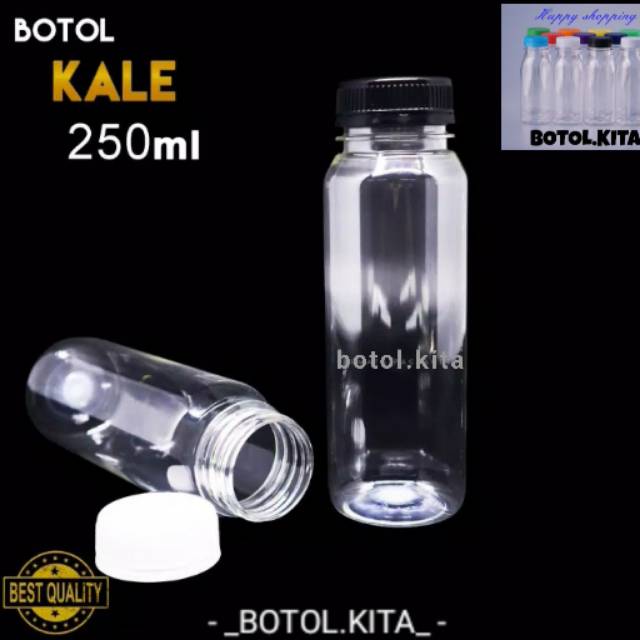 Botol Kale 250 ml Tebal / Botol Plastik 250ml / Botol Jus 250ml