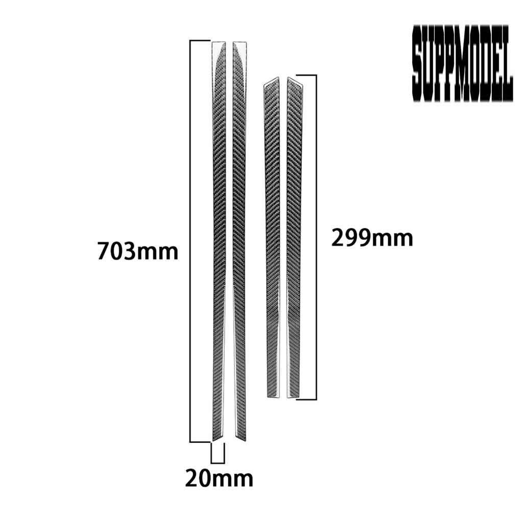 Suppmodelx 4Pcs Strip Trim Panel Pintu Mobil Toyota 4Runner 2010-2020 Bahan Serat Karbon Tahan Panas