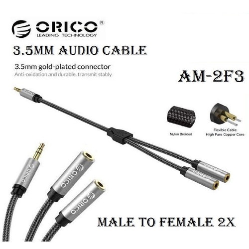 ORICO AM-2F3 2 in 1 3.5 mm Male to Female Audio Cable