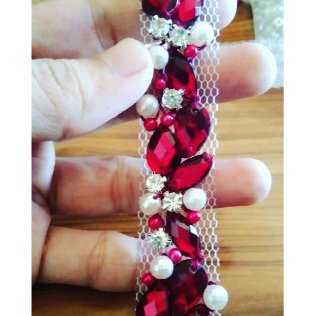 PAYET RANGKAI / MUTIARA RANGKAI / RENDA MUTIARA / PAYET PINGGANG / PERCENTIMETER