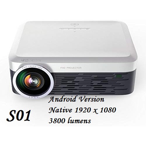 Projector Android S01 REDDO 1080 Full HD 3800 Lumens Native 1920x1080