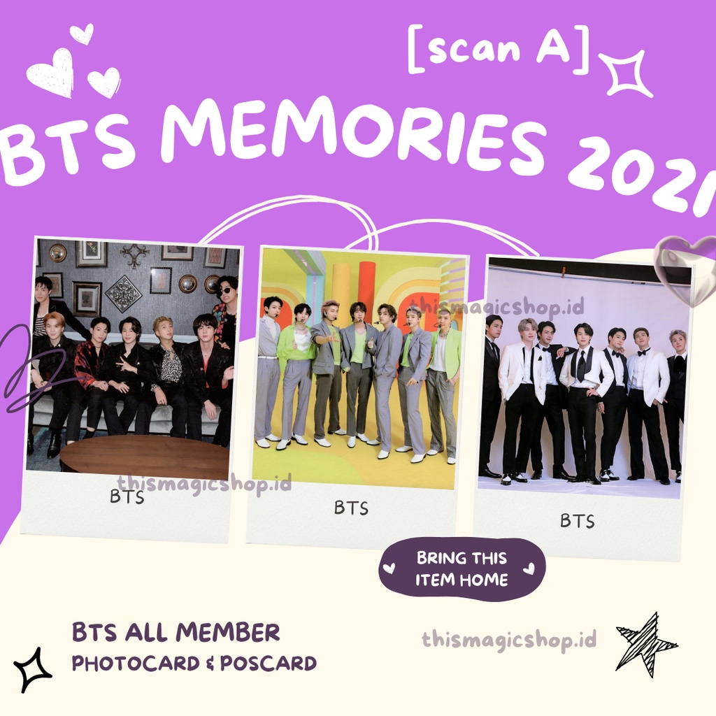 BTS MEMORIES 2021 PHOTOCARD [SCAN]