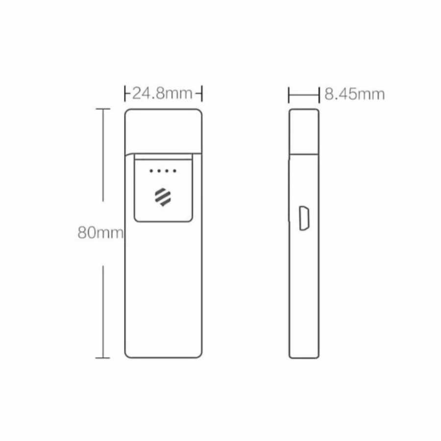 Beebest Ultra-Thin Charging Cigarette Lighter Korek Api Elektri