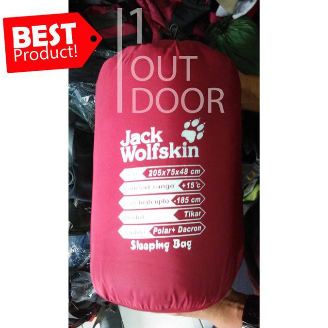 KUALITAS ORIGINAL Jack Wolfskin Sleeping Bag Double (Polar + Dacron) Model Tikar - Random