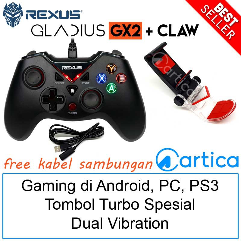 Rexus Gladius GX2 With Holder Gamepad Android PC PS3