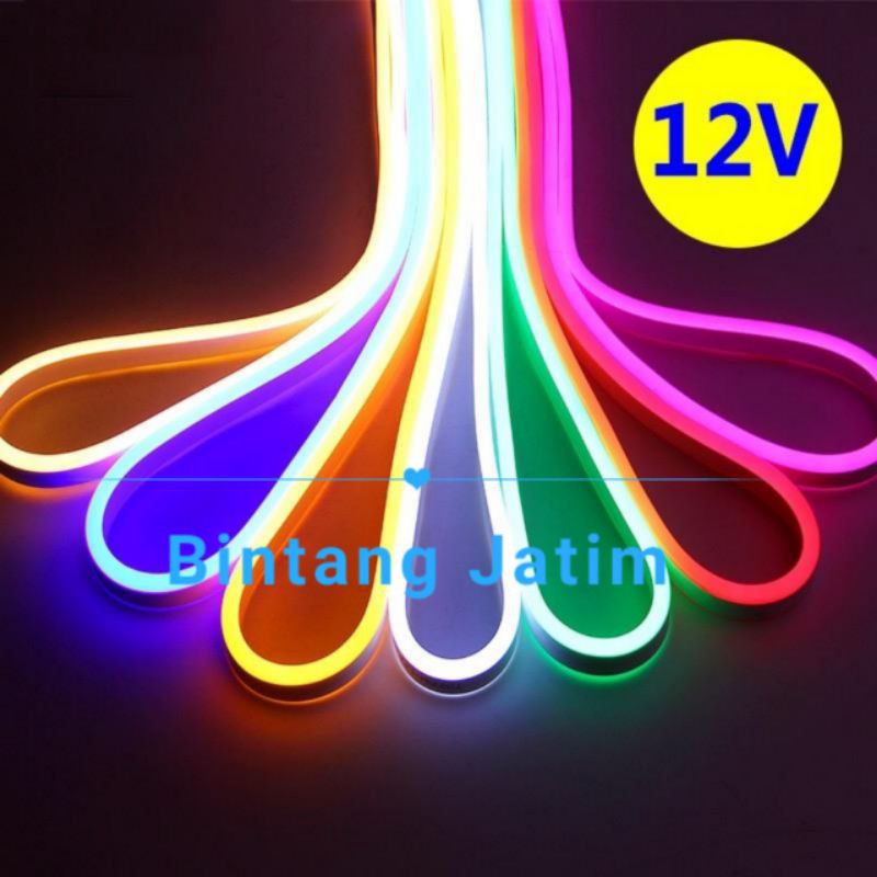 Lampu led neon flex 12v 5m /Led strip flexible 5m dc 12v IP65 waterproof