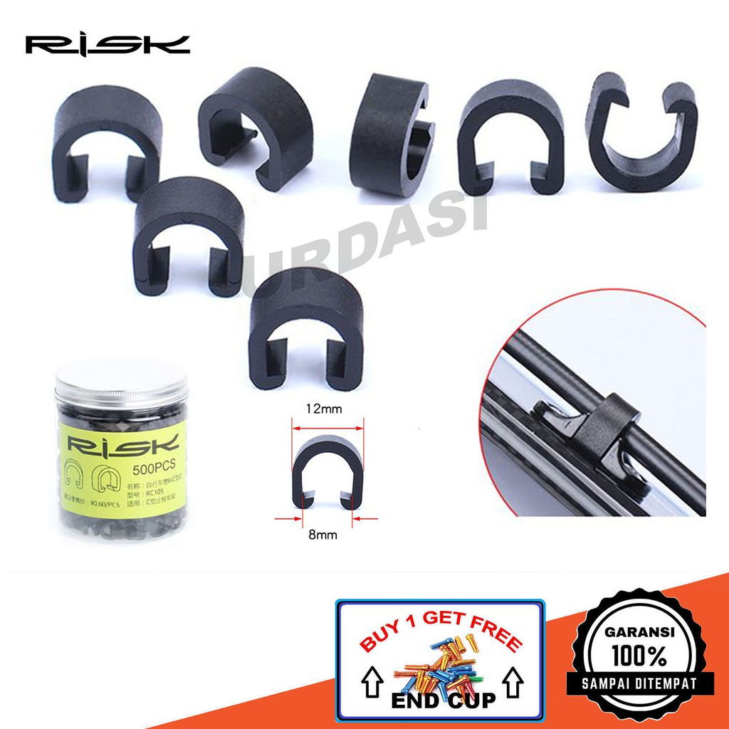 Clamp Klem Clip Klip C Kabel Rem Shifter Sepeda lipat Mtb Penjepit Jalur Kabel Sepeda Housing Risk