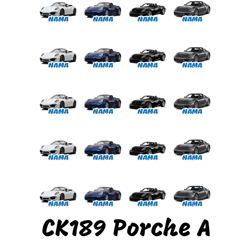 

Sticker Nama Cutting Label Waterproof Tahan Air Porsche A (CK189)