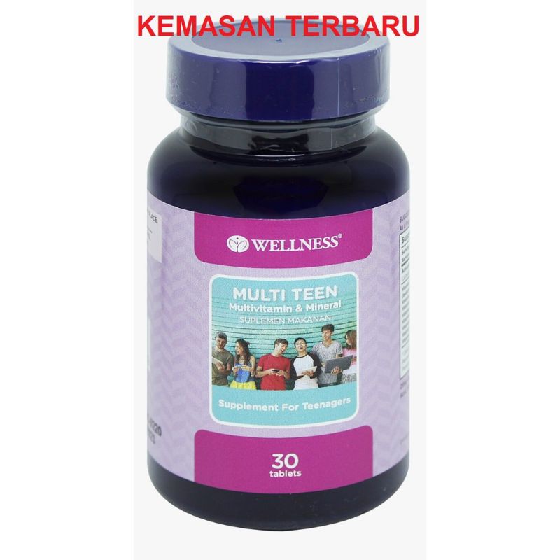 Wellness Multi Teen multivitamin dan mineral isi 30 tablet
