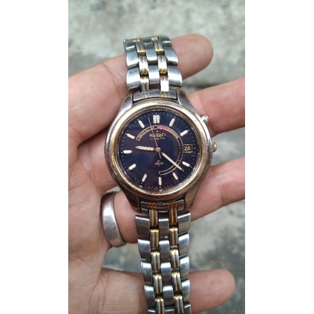 jam tangan seiko kinetic 5M42 0A10 second bekas original