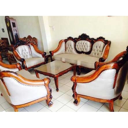 Set Kursi Sofa Tamu Ganesa Furniture Ruang Tamu Kayu Jati Murah Home