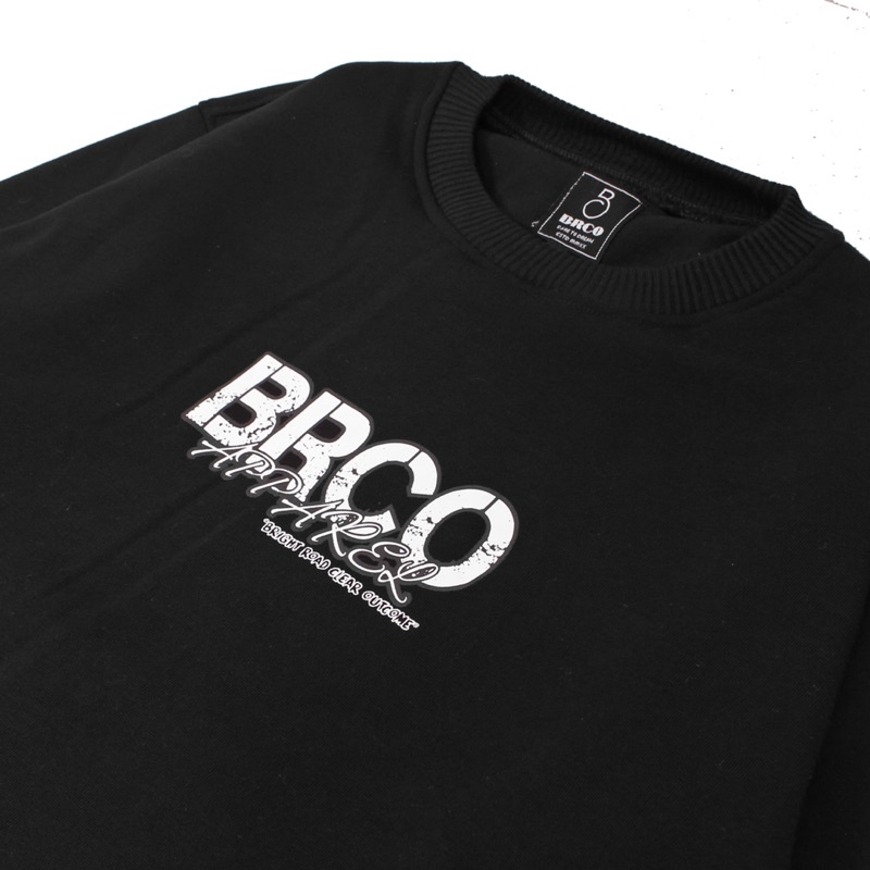 (BISA COD)Sweatshirt CREWNECK BRCO APPAREL Orginal Black Edition