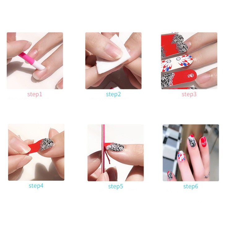 Grosir - 664 (14Pcs) Stiker Kuku Cute / Nail Sticker / Stiker Kuku Model Korea/ Nail Art