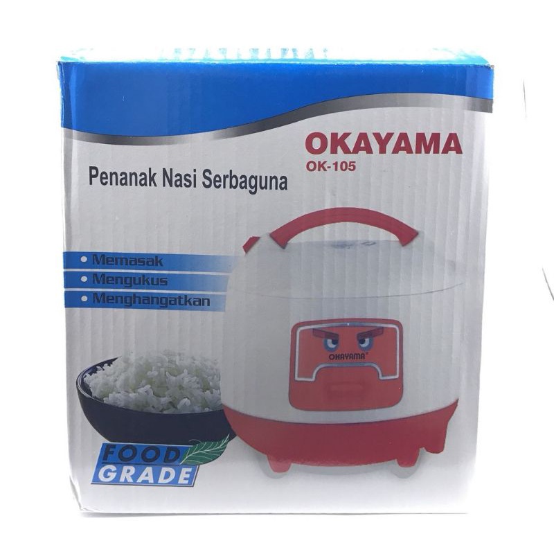 Rice Cooker / Penanak Nasi / Magic Com Okayama OK-105 1L Food Grade