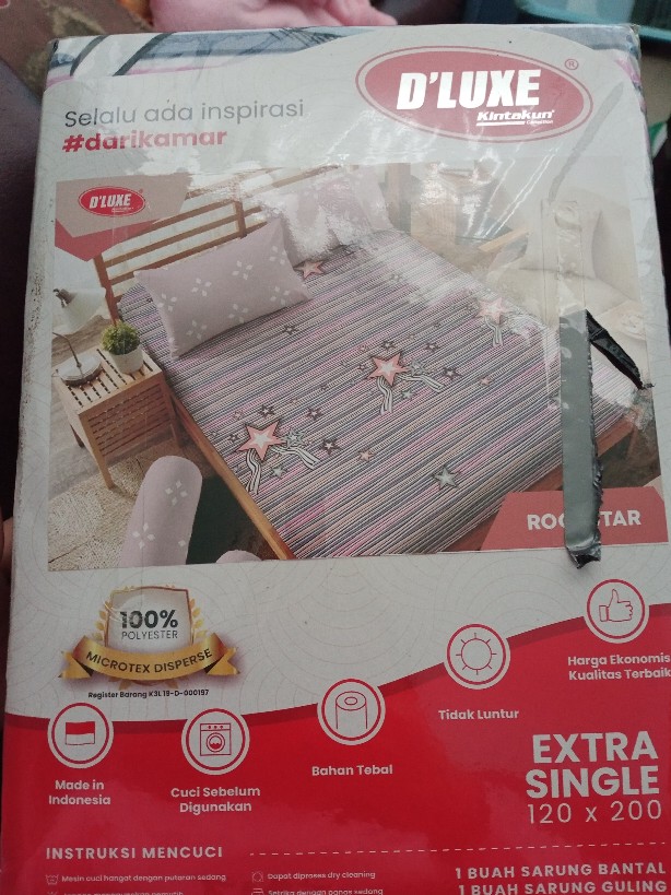 Terbaru Sprei Deluxe Kintakun Ukuran 120x200 / Sprei No.3 / Motif - Bunga Minimalis