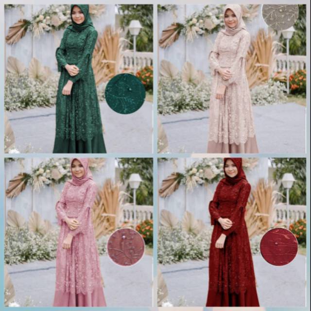 (BISA COD✓) MAXI PEFIRA/ MAXI BRUKAT MURAH/ GAMIS BRUKAT/ GAMIS MURAH