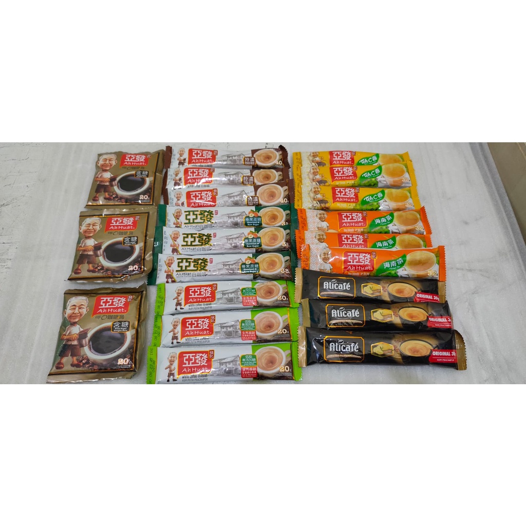 

Ah Huat Alicafe Kopi Coffee Teh Tea Instant Ecer