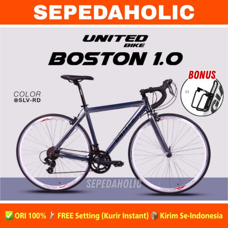 Sepeda Roadbike UNITED BOSTON 1.0 Balap 700C Alloy 14 Speed Garansi Resmi 5 Tahun