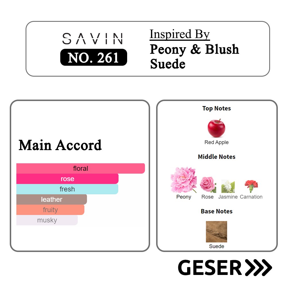 SAVIN PARFUM No. 261 Peony &amp; Blush Suede