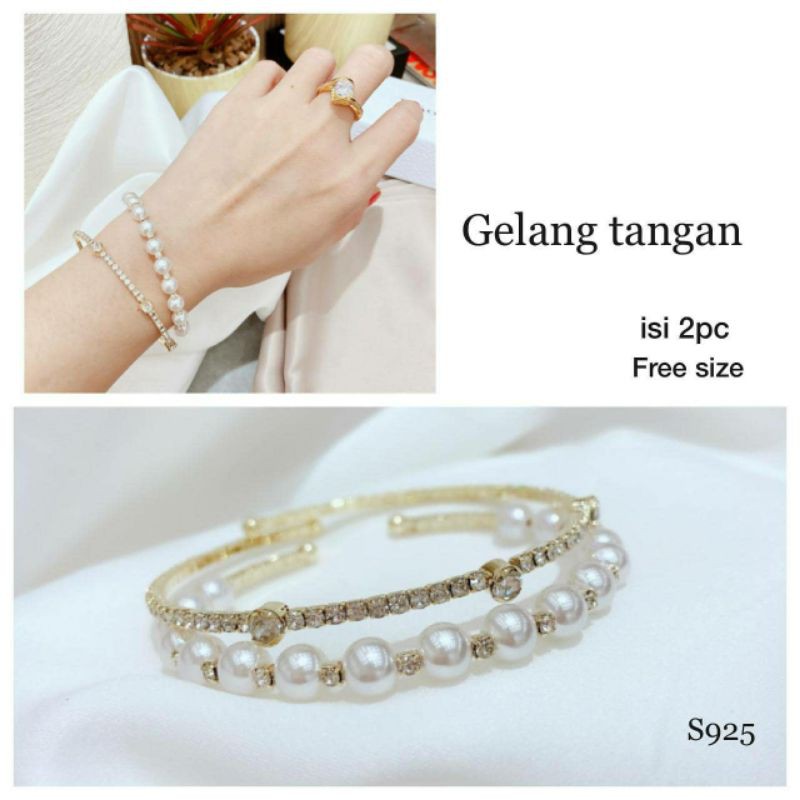 Gelang Silver925 Perak Platgold Premium Quality Anti karat anti alergi Gsi110