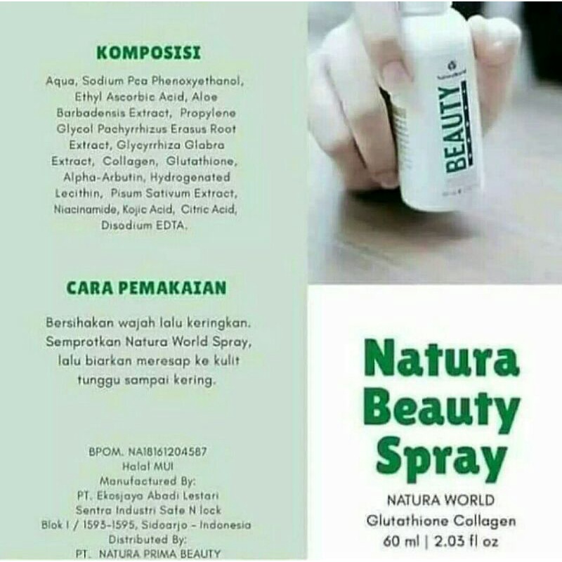 {ORIGINAL 100%} NATURA BEAUTY SPRAY | SPRAY AJAIB SEJUTA MANFAAT |