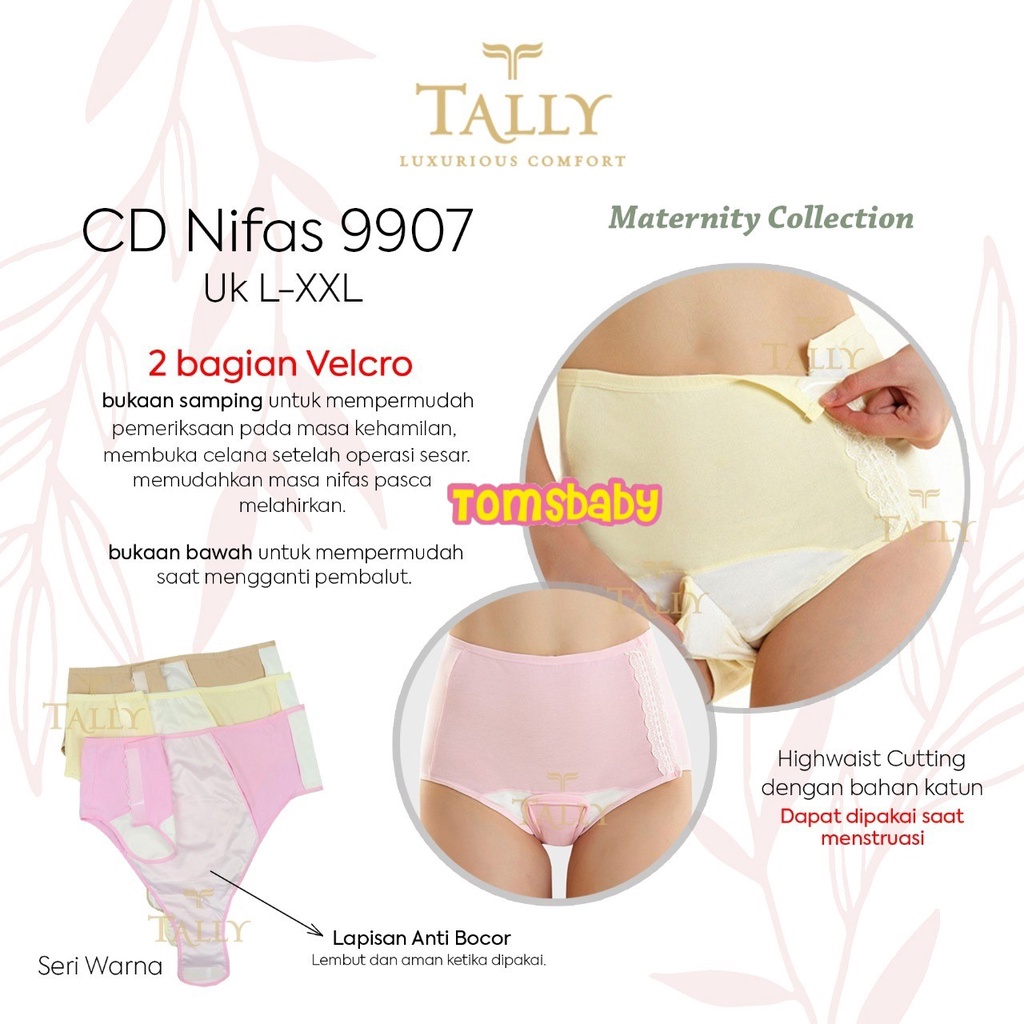 TALLY (1pcs) Celana Dalam Ibu Hamil / CD Nifas / CD Mens / CD Melahirkan 9907