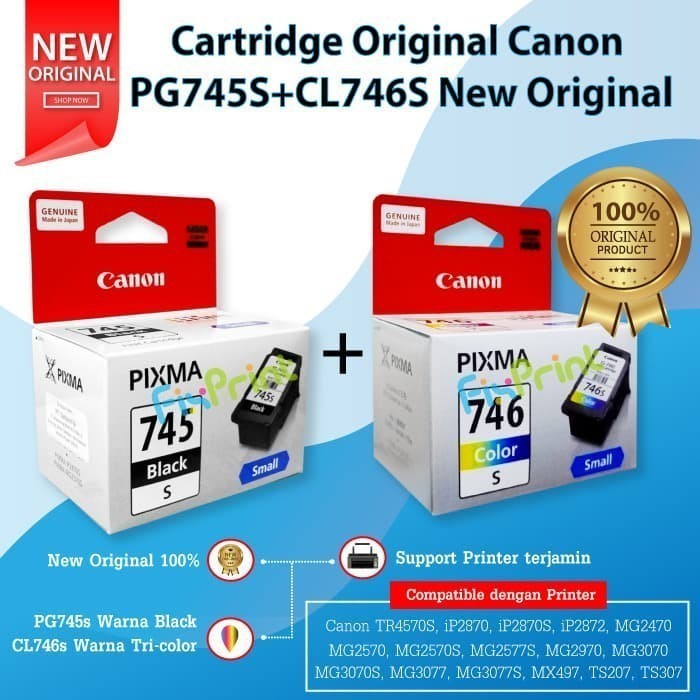 Cartridge Tinta Canon PG745s CL746s 1 SET PG 745s CL 746s 745 746 small