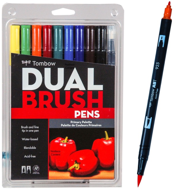 

Tombow ABT Dual Brush Pen, Primary Palette Set 10 Color