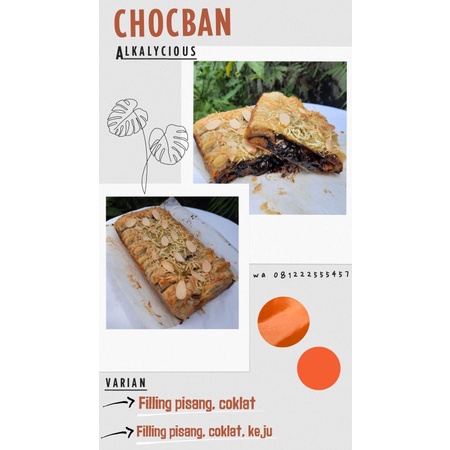 

chocban ALKAlycious | chocobanana | chocobanana keju | strudel choco cheese banana | hampers chocban