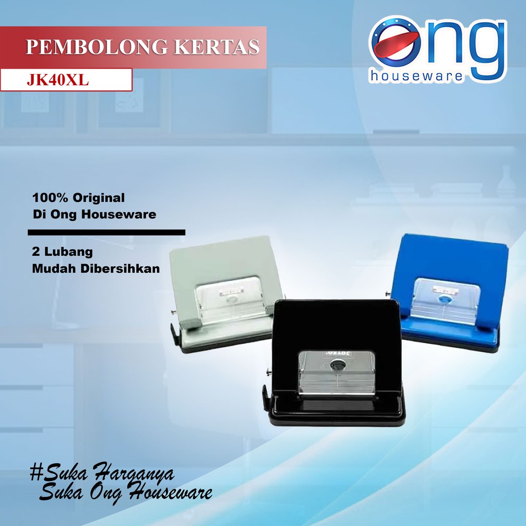 

Pembolong Kertas Pengukur Punch With Gauge ATK 2 Lubang Joyko 40XL