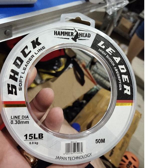 ✵ leader pancing hammerhead tulisan shock leader 50 meter ✯