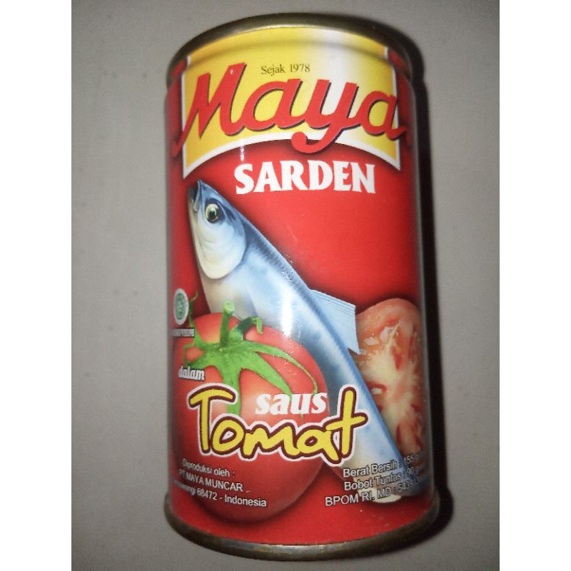 

Sarden Maya 155gr (Saus Tomat)