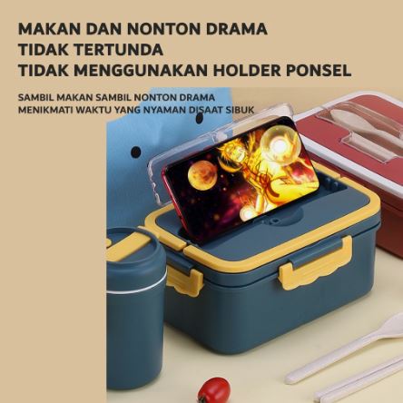 MARKASSHOP66-- TEMPAT MAKAN BPA FREE BL22133 KOTAK MAKAN BENTO LUNCHBOX SET